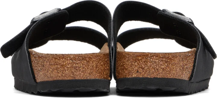 Birkenstock Black Narrow Arizona Vegan Sandals - Image 2