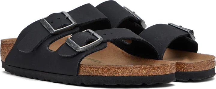 Birkenstock Black Narrow Arizona Vegan Sandals - Image 4