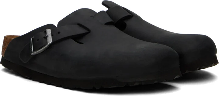 Birkenstock Black Narrow Boston Loafers - Image 4