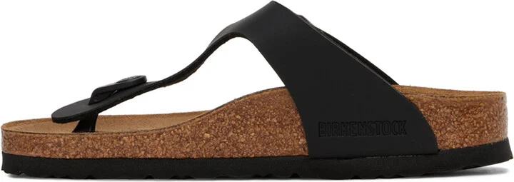 Birkenstock Black Narrow Gizeh Sandals - Image 3