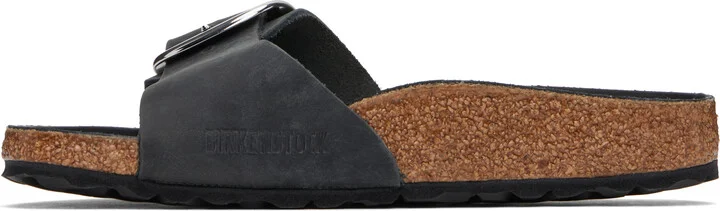 Birkenstock Black Narrow Madrid Big Buckle Sandals - Image 3