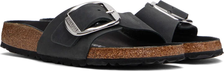 Birkenstock Black Narrow Madrid Big Buckle Sandals - Image 4