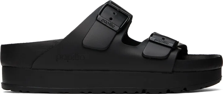Birkenstock Black Papillio Edition Narrow Arizona Flex Platform Sandals