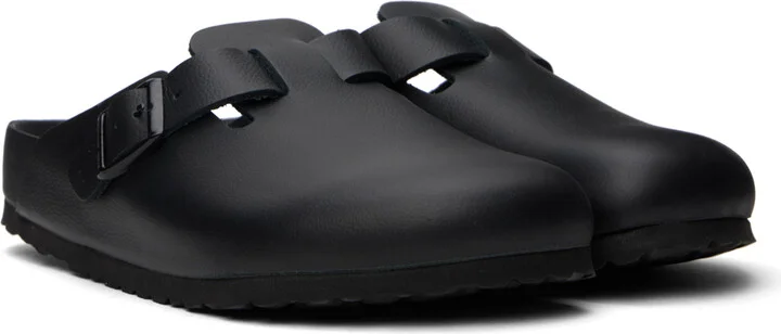Birkenstock Black Regular Boston Loafers - Image 4