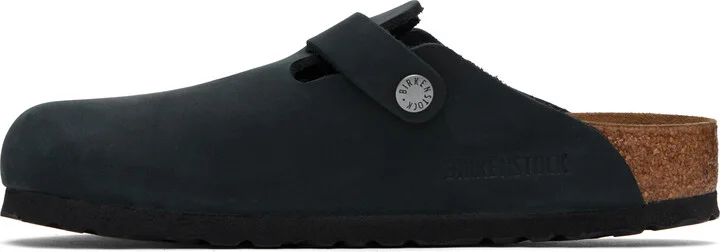 Birkenstock Black Regular Boston Slip-on Loafers - Image 3
