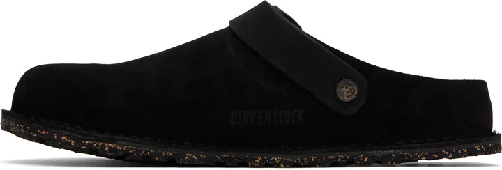 Birkenstock Black Regular Lutry Premium Suede Slip-on Loafers - Image 3