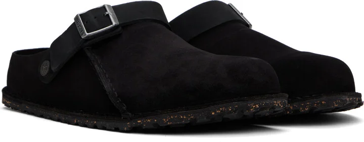 Birkenstock Black Regular Lutry Premium Suede Slip-on Loafers - Image 4