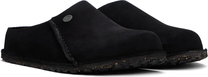Birkenstock Black Regular Zermatt 365 Suede Leather Loafers - Image 4