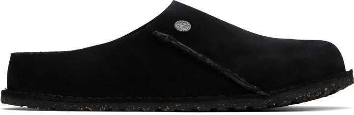 Birkenstock Black Regular Zermatt 365 Suede Leather Loafers