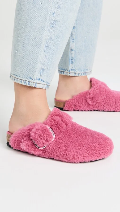 Birkenstock Boston Big Buckle Teddy Clogs - Image 4