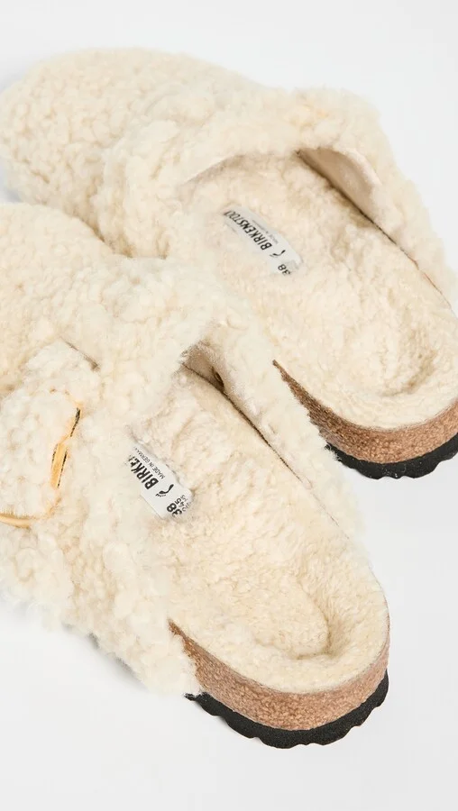 Birkenstock Boston Big Buckle Teddy Clogs - Image 2