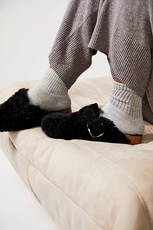 Birkenstock Boston Big Buckle Teddy Shearling Clogs