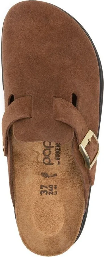 Birkenstock Boston Chunky Suede Leather Slippers - Image 2