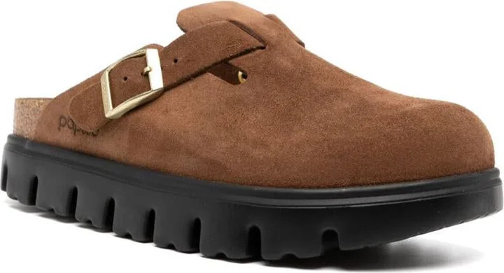 Birkenstock Boston Chunky Suede Leather Slippers - Image 4