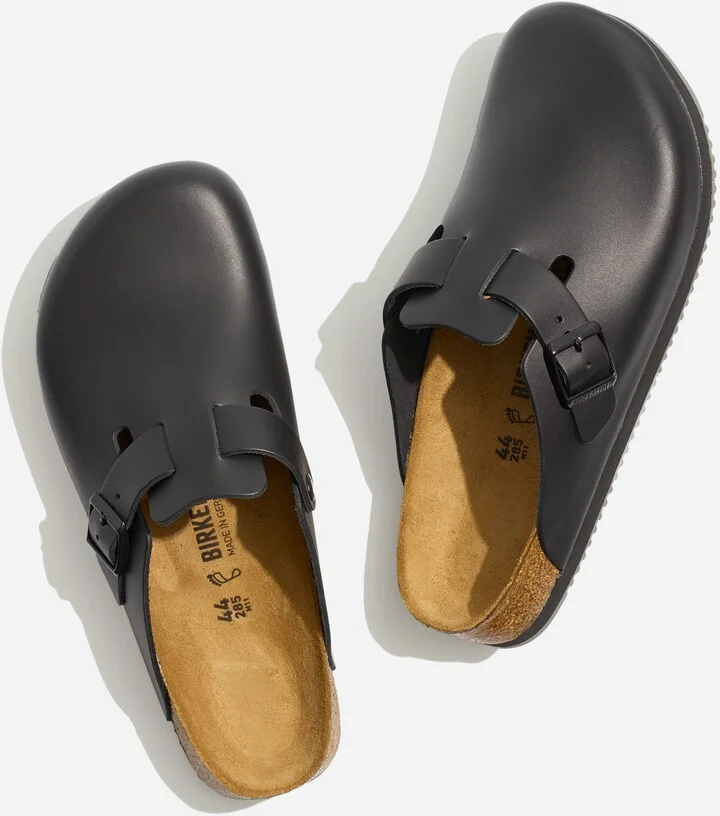Birkenstock® Boston Grip Leather Clogs