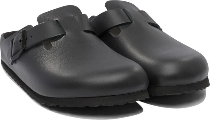 Birkenstock "Boston" Leather Flat Mules - Image 2