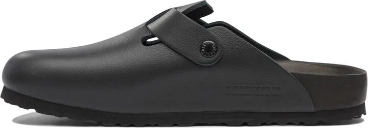 Birkenstock "Boston" Leather Flat Mules - Image 3