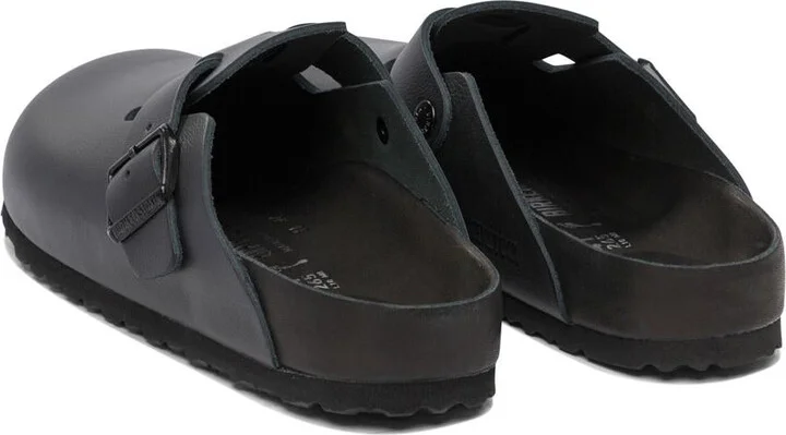 Birkenstock "Boston" Leather Flat Mules - Image 4