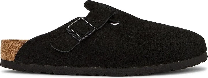 BIRKENSTOCK Boston Soft Footbed in Black