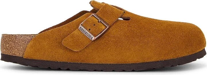 BIRKENSTOCK Boston Soft Footbed in Brown