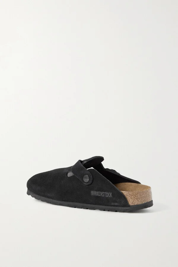 Birkenstock - Boston Suede Clogs - Black - Image 3