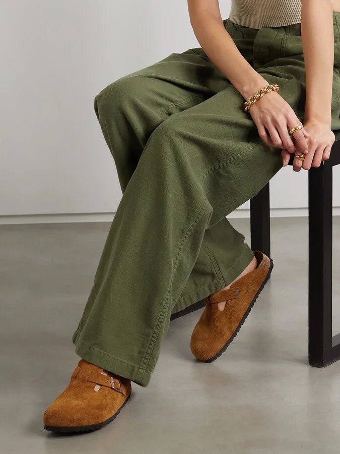 Birkenstock - Boston Suede Clogs - Brown - Image 2
