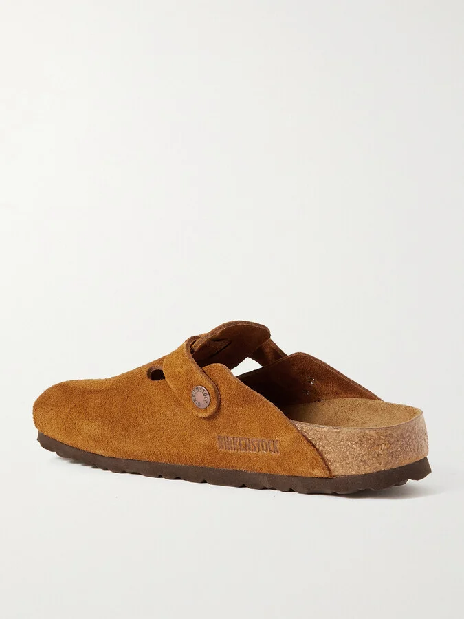 Birkenstock - Boston Suede Clogs - Brown - Image 3