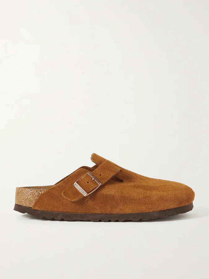 Birkenstock - Boston Suede Clogs - Brown