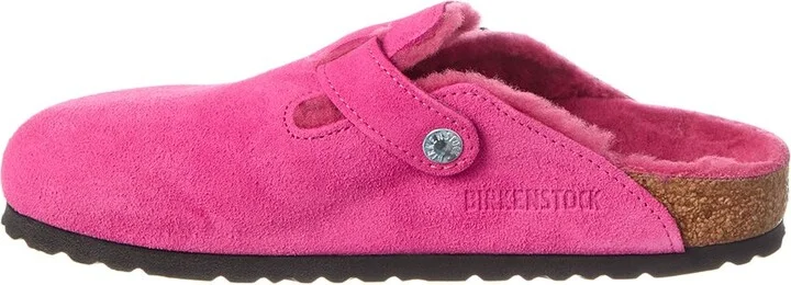 Birkenstock Boston Vl Narrow Suede & Shearling Clog - Image 2