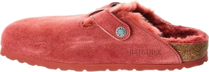 Birkenstock Boston Vl Narrow Suede & Shearling Clog - Image 2