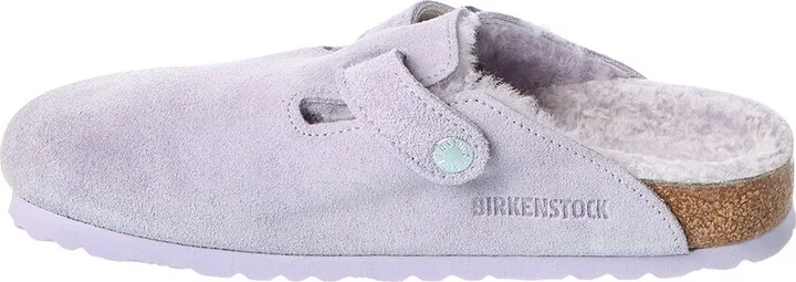 Birkenstock Boston Vl Narrow Suede & Shearling Clog - Image 2