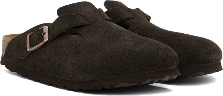 Birkenstock Brown Boston Soft Footbed Narrow Loafers - Image 4