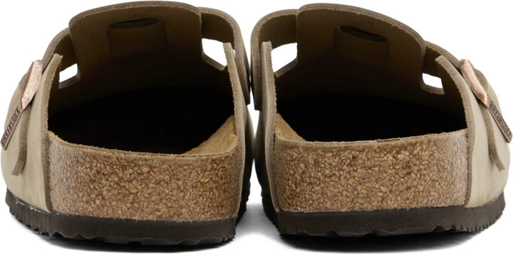 Birkenstock Brown Regular Boston Oiled Leather Clogs - Image 2