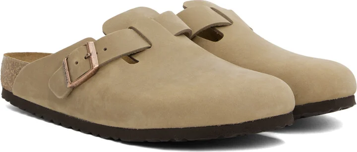 Birkenstock Brown Regular Boston Oiled Leather Clogs - Image 4