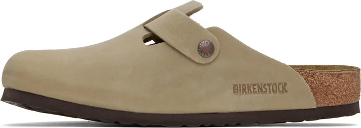 Birkenstock Brown Regular Boston Oiled Leather Slip-on Loafers - Image 3