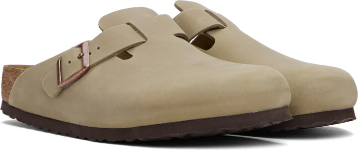 Birkenstock Brown Regular Boston Oiled Leather Slip-on Loafers - Image 4