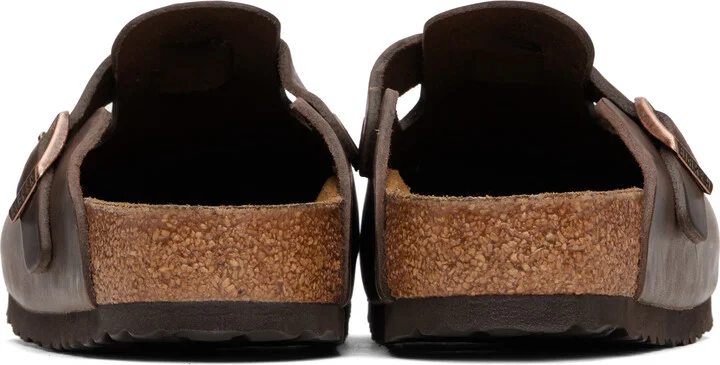 Birkenstock Brown Regular Boston Slip-on Loafers - Image 2