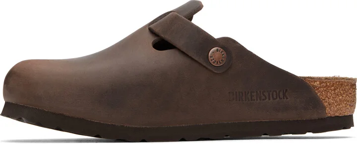 Birkenstock Brown Regular Boston Slip-on Loafers - Image 3