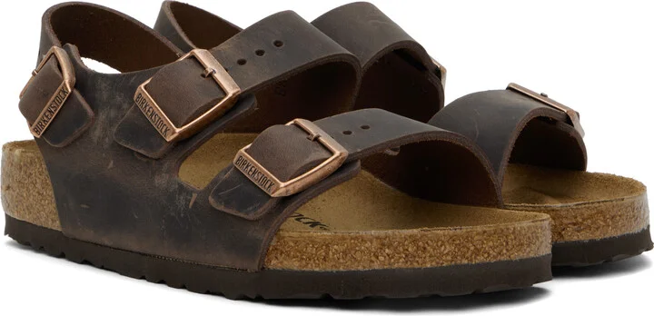 Birkenstock Brown Regular Milano Sandals - Image 4