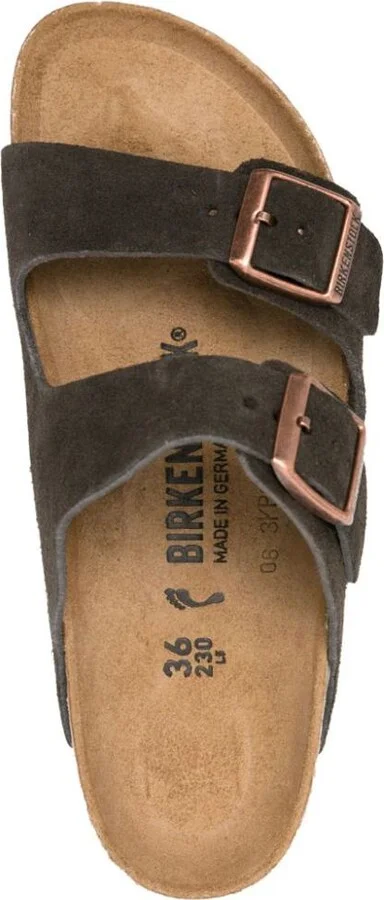 Birkenstock Brown Suede Arizona Sandals - Image 3