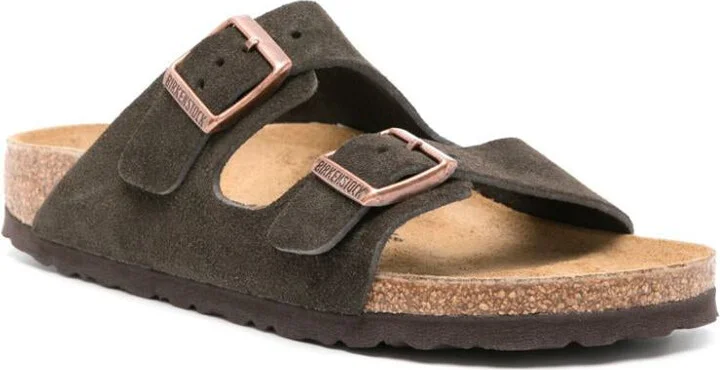 Birkenstock Brown Suede Arizona Sandals - Image 4