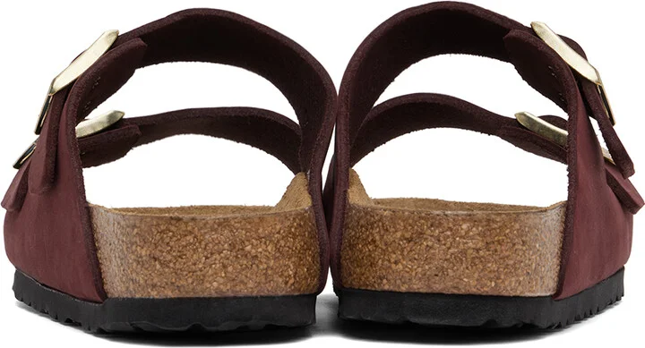 Birkenstock Burgundy Regular Arizona Soft Footbed Sandals - Image 2