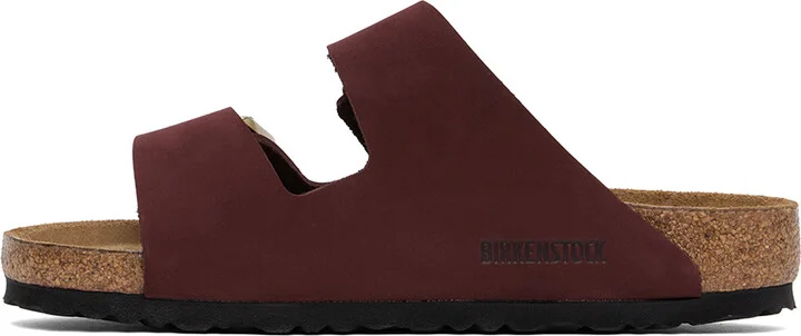 Birkenstock Burgundy Regular Arizona Soft Footbed Sandals - Image 3