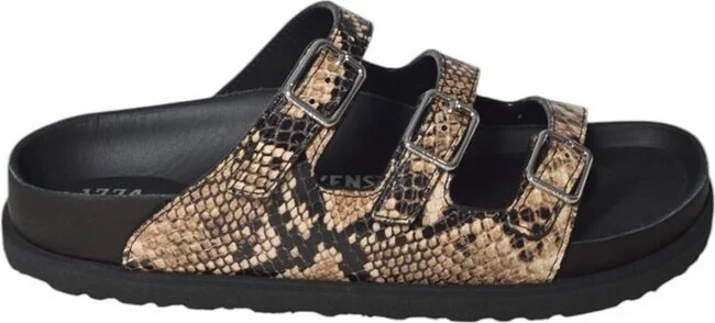 Birkenstock Florida Printed Triple-Buckle Slides