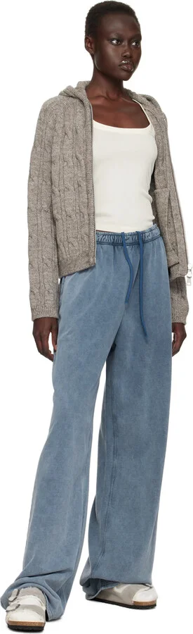 Birkenstock Gray Narrow Arizona Shearling Sandals - Image 5