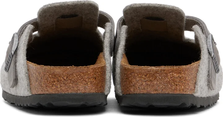 Birkenstock Gray Narrow Boston Slip-on Loafers - Image 2