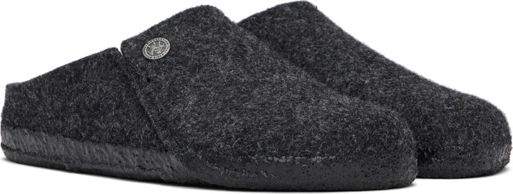Birkenstock Gray Narrow Zermatt Slippers - Image 4