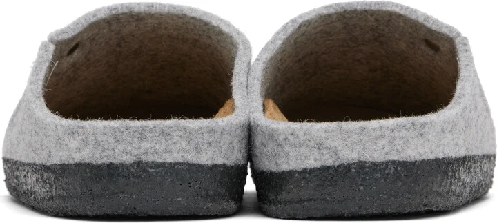 Birkenstock Gray Narrow Zermatt Slippers - Image 2