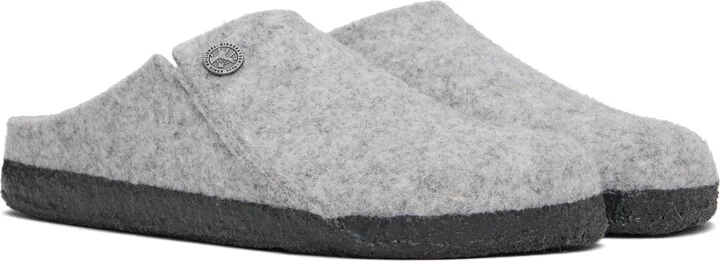 Birkenstock Gray Narrow Zermatt Slippers - Image 4