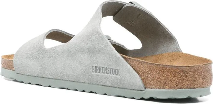 Birkenstock Green 'Arizona' Slippers In Suede - Image 4